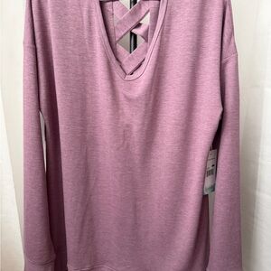 Pink Crisscross Back Athleisure Top